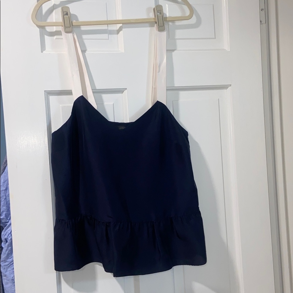 J. Crew Navy Blue V-Neck Top
